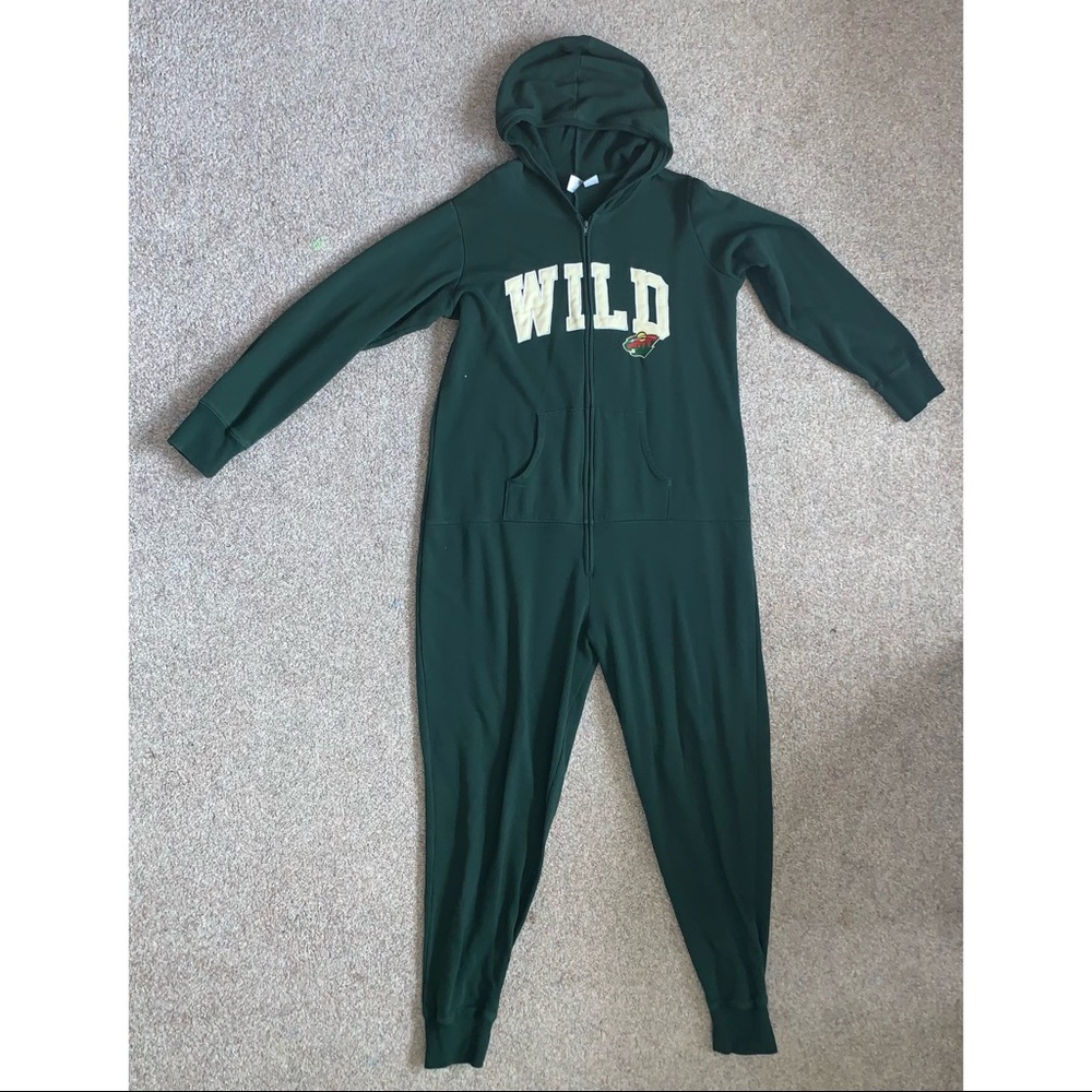 NHL Wild Green Hooded Pajama Onesie